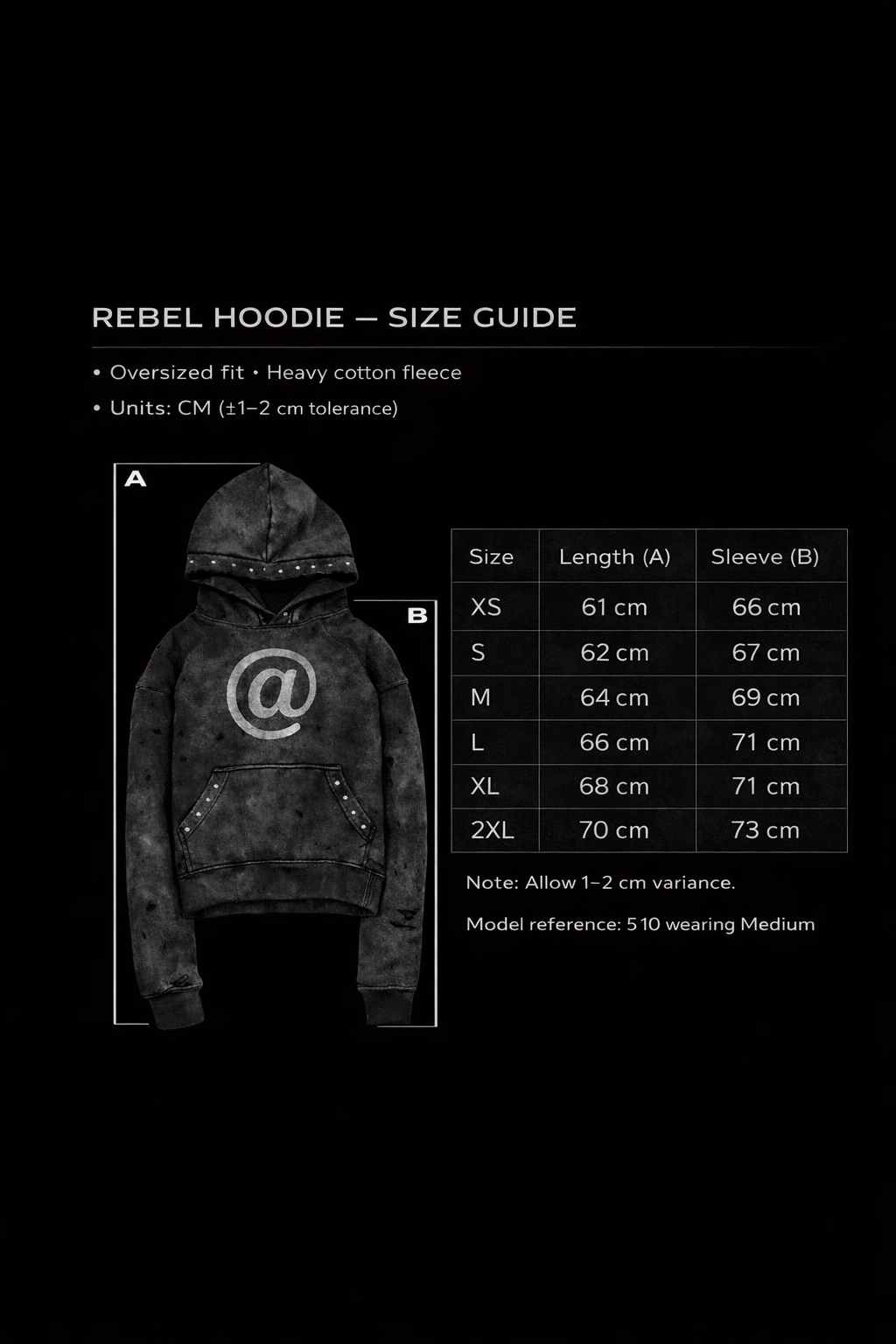 "REBEL" HOODIE